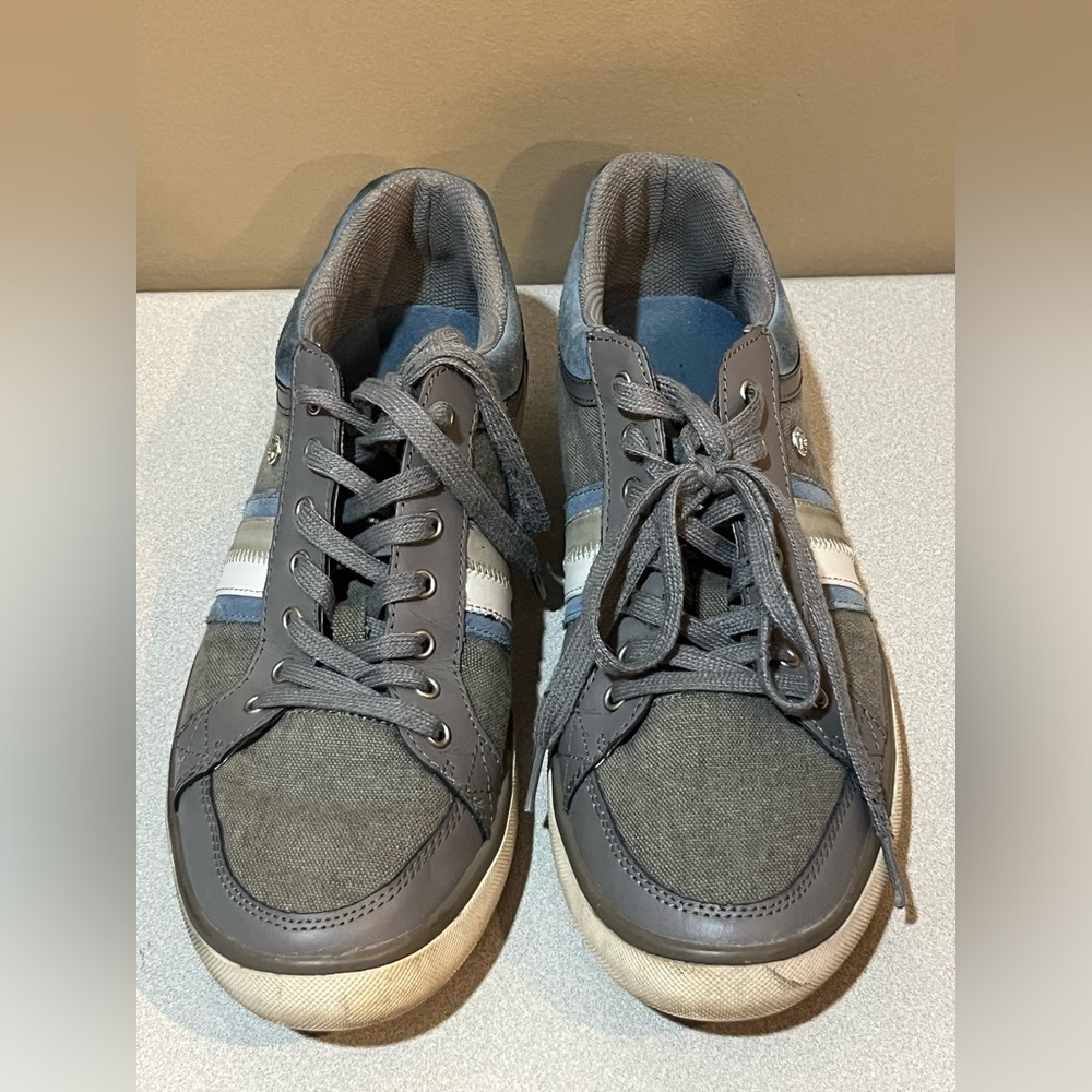 Men's PENGUIN Casual Thaw Canvas Shoes Sneakers Gray & Blue - Size 10